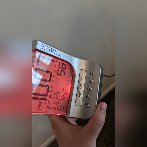 Timex Silver Digital Alarm Clock - Picture 2 of 4